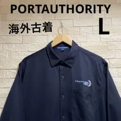 海外古着　PORTAUTHORITY ポートオソリティ長袖ワークシャツ　サイズL