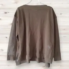 E0127 アメリカンホリック ニット セーター 長袖 (M) 茶 無地