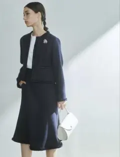 オケージョン　セルフォード　ツイードペラムワンピース&ジャケット　セット