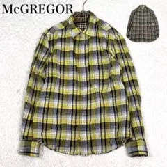 McGREGOR マックレガー リバーシブル 長袖 チェックシャツ ロゴ刺繍