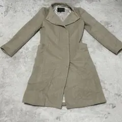 untitled アンタイトル アンゴラ スタンドカラーロングコート Mサイズ