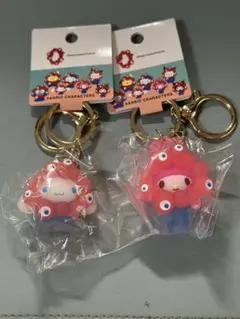 ミャクミャク サンリオ クリアキーホルダー