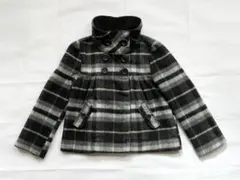 ギャップキッズブラックグレーチェック柄ウールジャケットフレンチトラッドカントリー