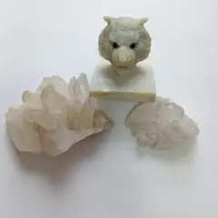 天然石3点セット★水晶2点とアマゾナイト1点★メルカリ便★値下げ！