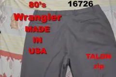 80’ｓラングラー ストレートパンツ USA製 16434 TALONジップ