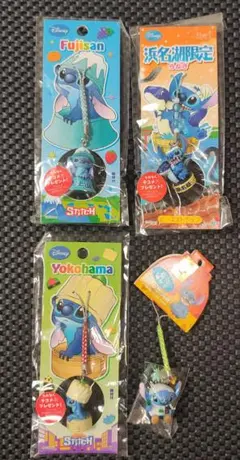 ご当地スティッチ 根付 4個セット