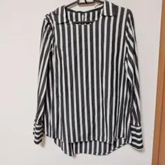 セシカブルーストライプ柄長袖シャツのサムネイル