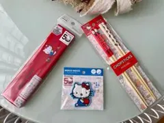 サンリオ ハローキティ 50周年 セット（お箸とワッペン）HELLO KITTY