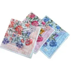 Guy Laroche ギラロッシュ 花柄ハンカチ3枚セット 綿100％のサムネイル