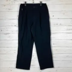 ノースフェイス ナイロンパンツ ロゴ刺繡 裏毛 ファスナポケット ブラック XL