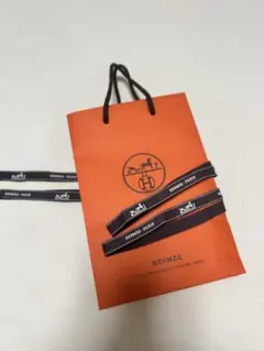 HERMES ショップ袋とリボンセット