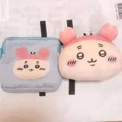 ちいかわ　古本屋　カニ　パスケース　もこもこポーチ2 2点