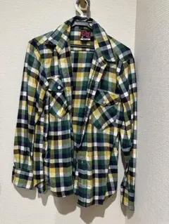 DREAM TEAM Mサイズ チェック柄長袖シャツ