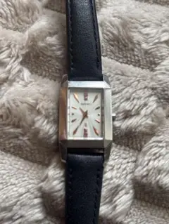 セイコー アナログ腕時計 ピンクサファイア4pシルバー/ブラック