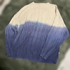 niko and... グラデーション ケーブルニットセーター メンズ M