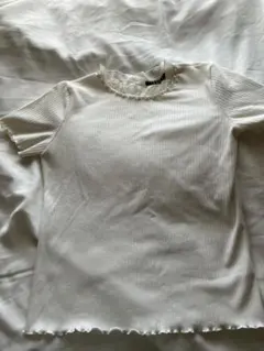 INGNI フリルパール付きホワイトTシャツ