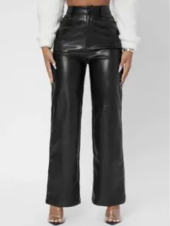 SHEIN PUレザーパンツ