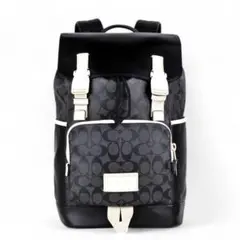 美品 コーチ TRACK BACKPACK シグネチャー トラック バックパック