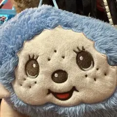 モンチッチ　巾着付き　ブランケット 水色　膝掛け　ケープ