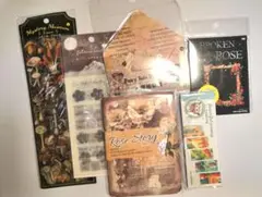 118素材詰め合わせセット／まとめ売り価格でお得に コラージュ 紙モノ シール