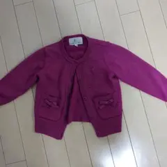 KUMIKYOKU ピンク カーディガン 110