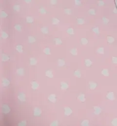 42. オックス 生地 ハート柄 ピンク 綿 生地