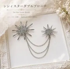 【エリザベート】シシィスター風ダブルブローチ（シルバーカラー）ブライダルにも⭐︎