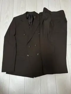 fotton garment ブラウン ダブルブレスト スーツ セットアップ