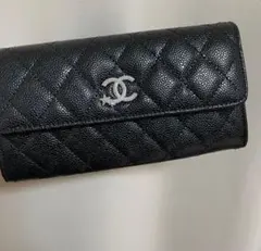 CHANEL ブラック レザー 長財布（ノベルティ）