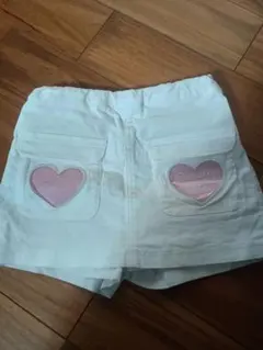 SLAP SLIP パンツ　キュロット　ハート　ズボン　100 女の子　ホワイト