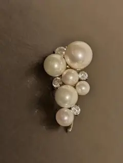 ete　エテ　イヤカフ　925 シルバー　パール　ゴールドカラー