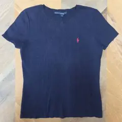 RALPH LAUREN SPORT 半袖ニット ネイビー Lのサムネイル