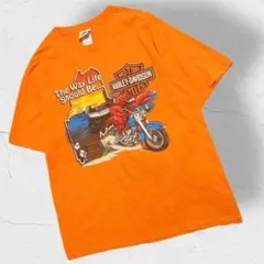 USA製 ハーレーダビッドソン ロブスター バイク Tシャツ デカロゴ