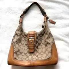 COACH ソーホー シグネチャー ワンショルダー キャンバス レザー6824
