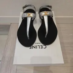 CELINE トリオンフ トングサンダル シルバー/サイズ36のサムネイル