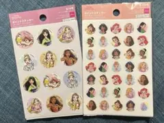 ディズニープリンセス　ポイントステッカー　2点　ダイソー