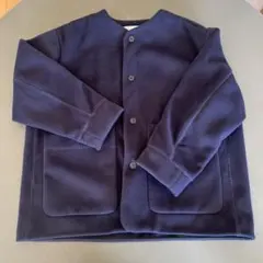 NOUVELLES DU PARADIS 紺色のノーカラーコート