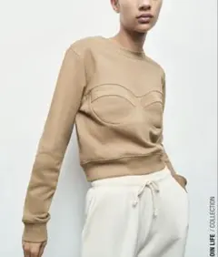 ZARA スウェット ベージュ