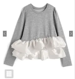 完売品　gn524 バルーンフリルドッキングスウェットトップス　グレー