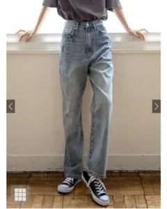 グレイル　ハイウエストストレートデニムパンツ[gm297] XSサイズ