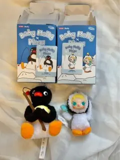 ぬいぐるみ・マスコット popmart babymolly Pingu POPMART ポップマート ベビーモリー × PINGU ハッピー釣り