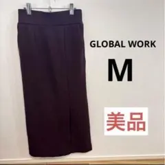 スゴラクストレッチ Iラインスカート M グローバルワーク ブラウン