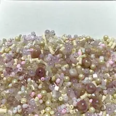 アクリル・ガラスビーズ　チビビーズ　ミックス　約100g