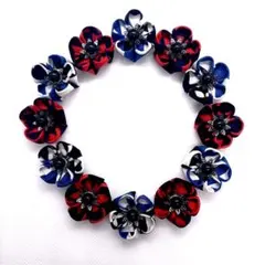 つまみ細工 花パーツ 12個セット 幾何学模様