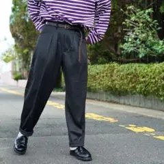 FARAH Jersey Two Tuck Wide Tapered Pantsのサムネイル