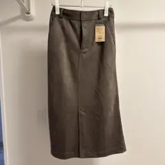 新品　エコスウェードAラインスカート　Lサイズ