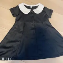ワンピース黒 80cm白丸襟 お式やお出掛けに喪服にも
