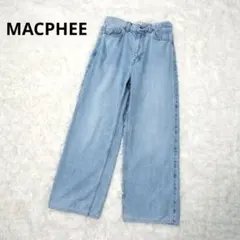 定番人気 マカフィー デニム ワイドストレートパンツ 34 ライトブルー