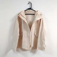 【新品】GU ベージュ フード付きジャケット