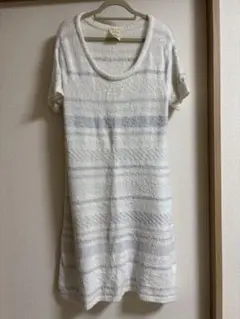 gelato pique ブルー&アイボリーストライプ ルームウェア